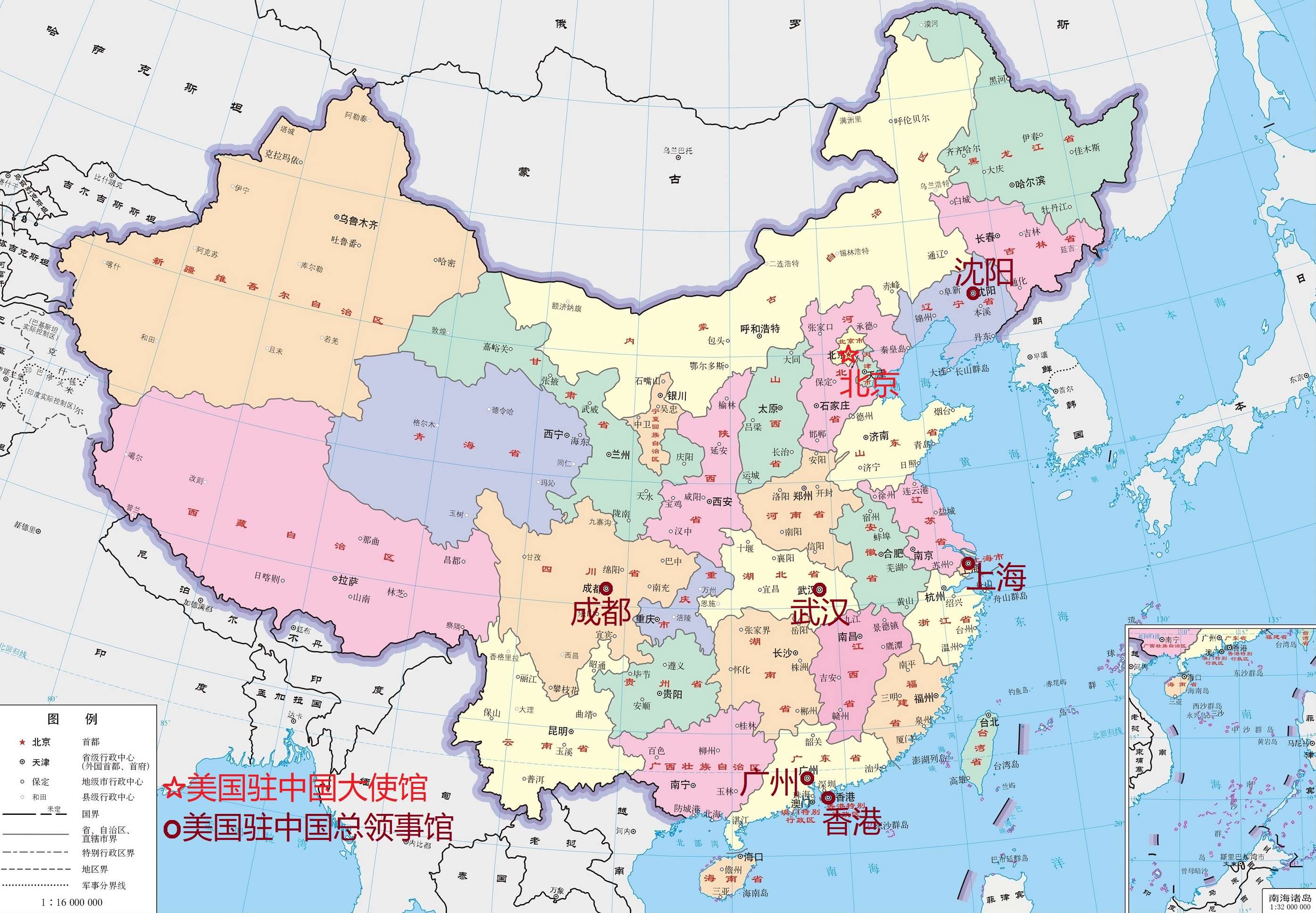 大使馆和领事馆有什么区别？美国在我国总共有几个领事馆？