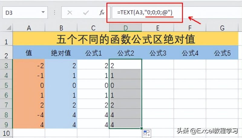 excel绝对值怎么计算（五种方法教你快速取绝对值）-4