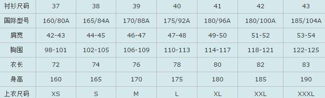 衣服xl是多大尺码（衣服尺码对照表参考手册）-10