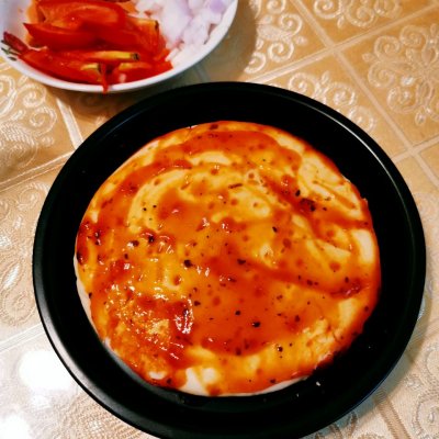 空气炸锅披萨的制作方法（几分钟就能学会的空气炸锅披萨做法好吃简单易学）-3