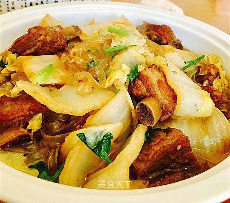 美食湖南、经典家常菜——排骨炖白菜，清甜爽口、味美鲜香扑面来