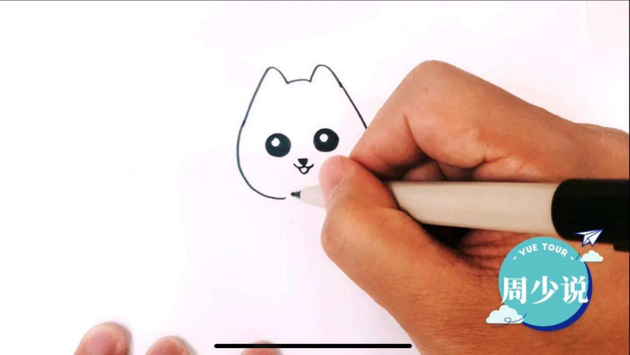 小猫怎么画一步一步教程（手把手教你画小猫简单画法的8个步骤新手一分钟学会）