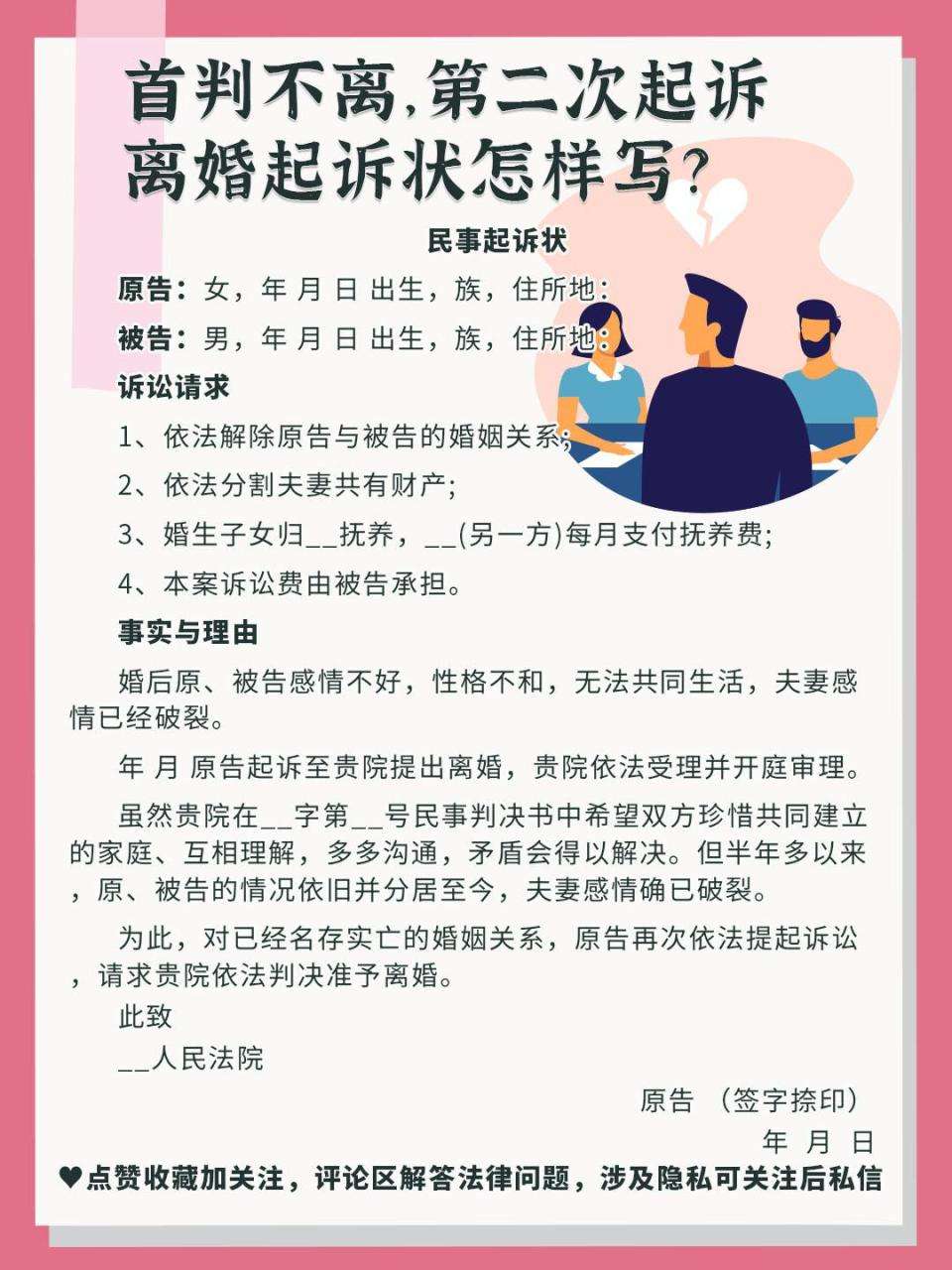 二次离婚起诉书范本（第二次起诉离婚起诉状范文模板）