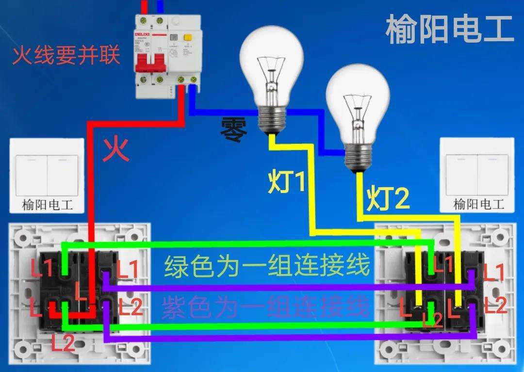 双联开关接线图（双开双控开关的接线方法图解）