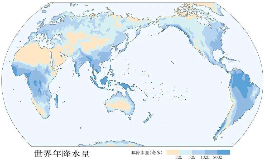 热带雨林气候主要分布地区（世界各地稳定气候类型分布图）