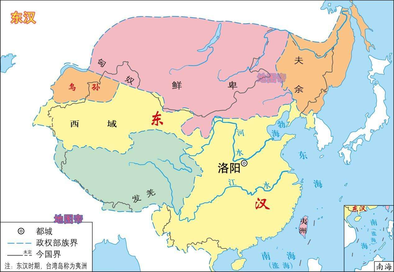 东汉末年地图州郡分布（东汉末年大汉各州地图及人口分布）