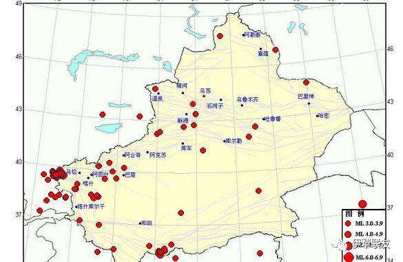 新疆地震带分布在哪些地方（新疆地震带详细分布高清图）