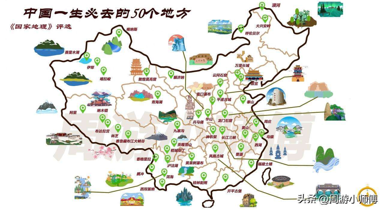 全国各地旅游景点攻略（国内10个主题攻略地图集锦分享）